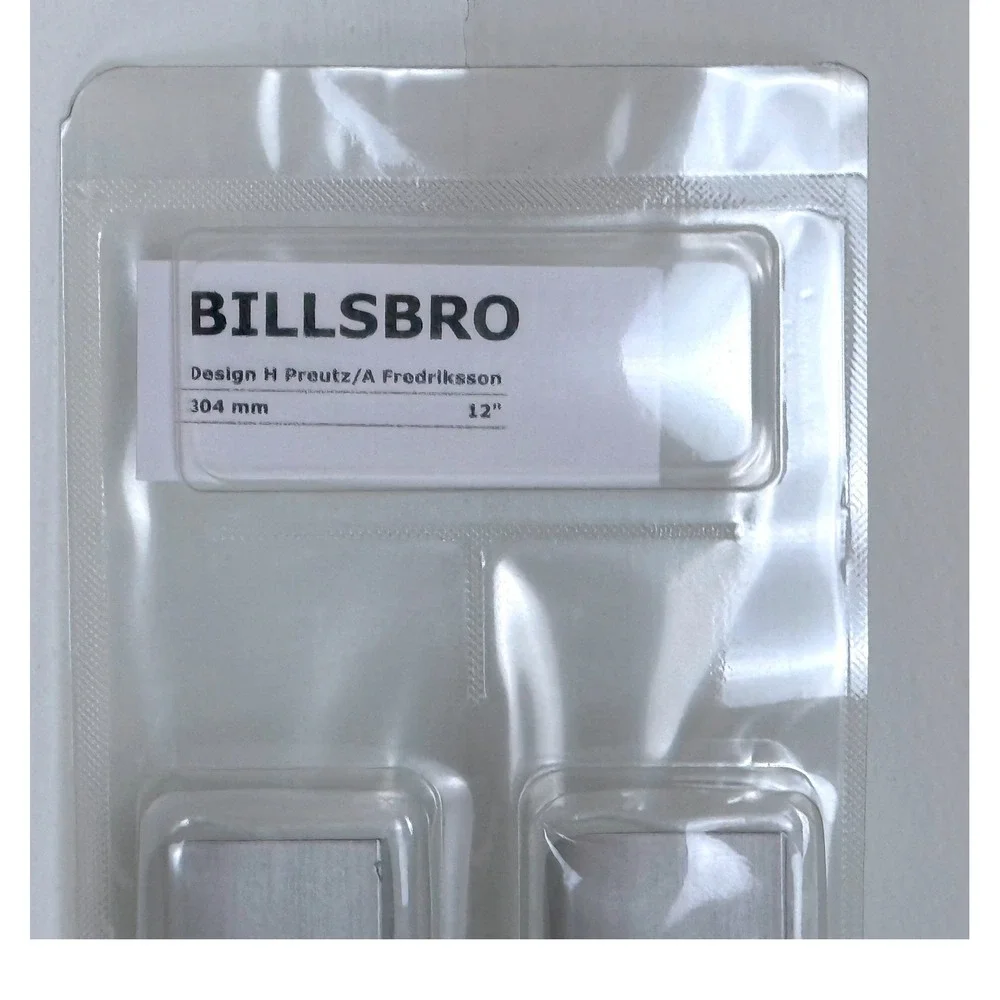 2 Pack IKEA BILLSBRO Silver Handles 12